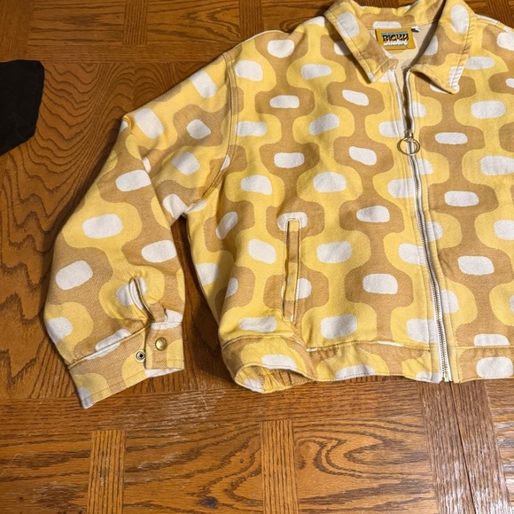 Big Bud Press Jacquard Yellow Printed Ricky Jacket 0XL Cropped Vintage Inspired - Picture 4 of 16